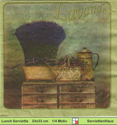 Natives - Lavendel auf Schrank stehend - 1 Lunch Serviette
